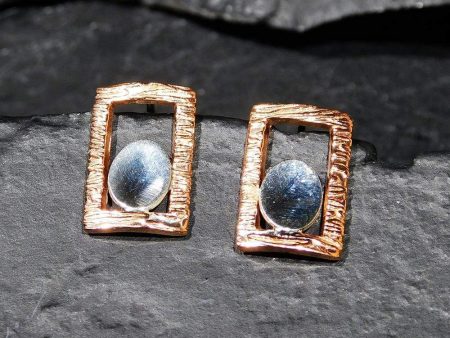 Mirror Mirror by HPSilver - Sterling Silver and Copper Post Earrings - 2012 Hot on Sale