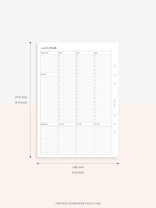 W102_V | Weekly Schedule Planner WO2P For Sale