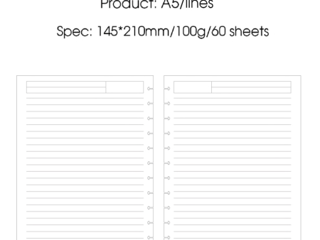 RINGNOTE A5 Lined Refills - 60 Sheets Cheap