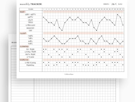 T101_M | Monthly Goal & Habit Tracker Template Online now