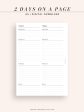 D101 | 2 Days on a Page, Daily Planner Online Hot Sale