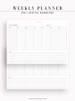 W102_H_2 | Horizontal Weekly Planner Printable Sale