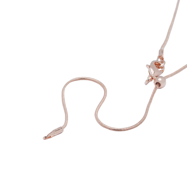 Rose Gold Adjustable Snake Chain, 24 Inch Fashion