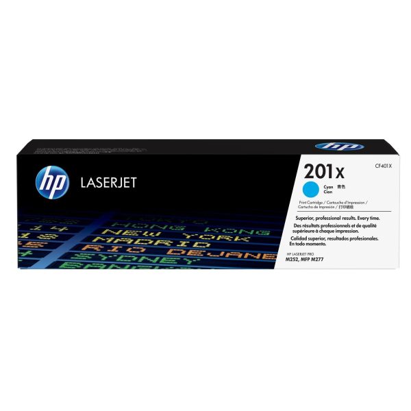 HP 201X Original LaserJet Toner Cartridge - Cyan CF401X Fashion