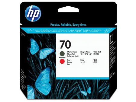 HP 70 Original Printhead - Matte Black, Red C9409A on Sale