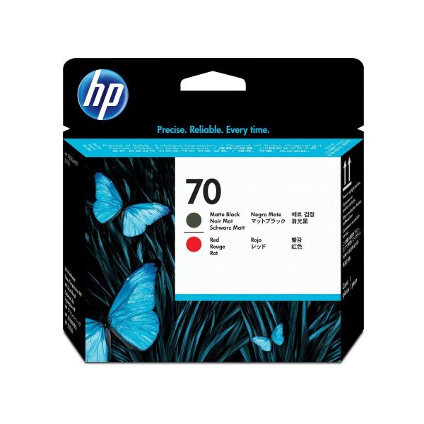 HP 70 Original Printhead - Matte Black, Red C9409A on Sale