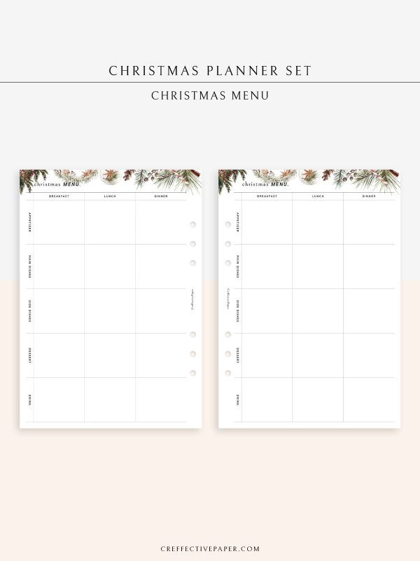 B103 | Christmas Planner Bundle, 10 of Set Online Sale