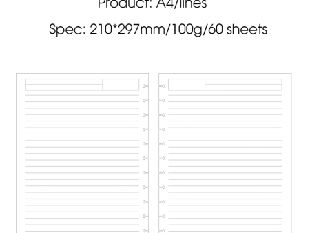 RINGNOTE A4 Lined Refills - 60 Sheets on Sale