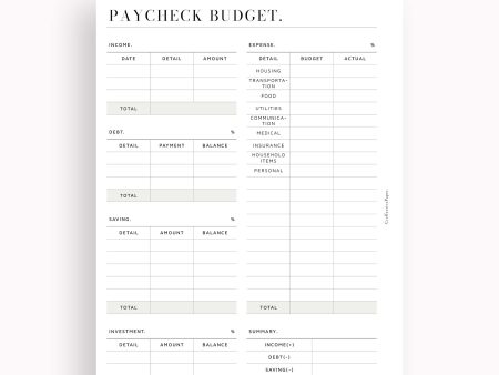 T125 | Paycheck Budget Planner Online now