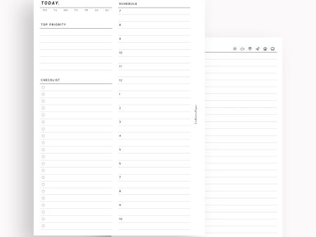 D109 | Daily Schedule Planner & Journal Printable Template, DO2P Online now