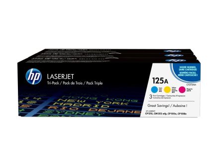 HP 125A Original LaserJet Toner Cartridges - Tri-Colour Cyan Magenta Yellow CF373AM Supply