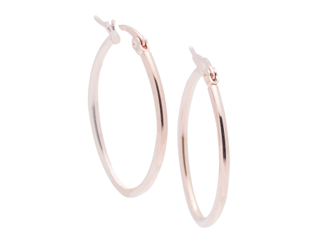 Rose Gold Hoops by HPSilver - Rose Gold Hoop Earrings - 4025 Online Hot Sale