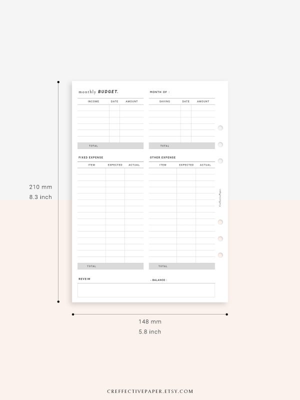 T106 | Monthly Budget Financial Planner Discount