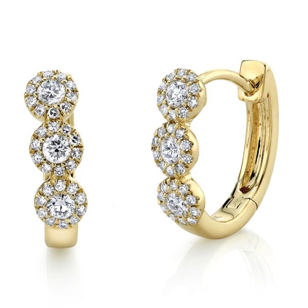 0.37CT DIAMOND HUGGIE EARRING For Discount