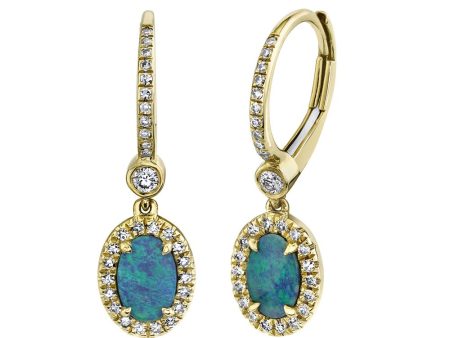 0.23CT DIAMOND & 0.67CT OPAL EARRING Online Hot Sale