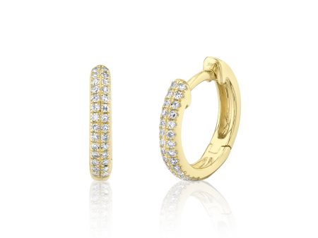 0.12CT DIAMOND PAVE HUGGIE EARRING Fashion