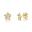 0.16CT DIAMOND FLOWER STUD EARRING Online Hot Sale