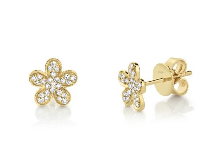 0.16CT DIAMOND FLOWER STUD EARRING Online Hot Sale