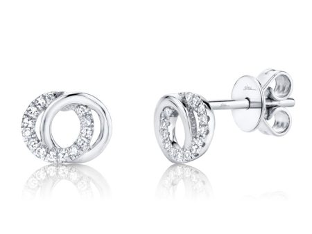 0.09CT DIAMOND LOVE KNOT CIRCLE EARRING Online Sale