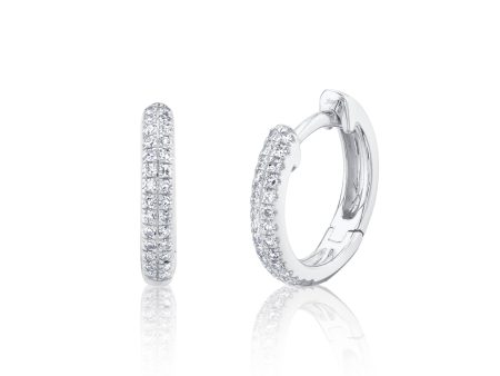 0.12CT DIAMOND PAVE HUGGIE EARRING For Cheap