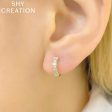 0.42CT DIAMOND BAGUETTE HUGGIE EARRING on Sale