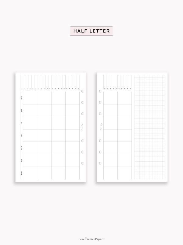 M129 | Horizontal Monthly Planner, MO2P Online