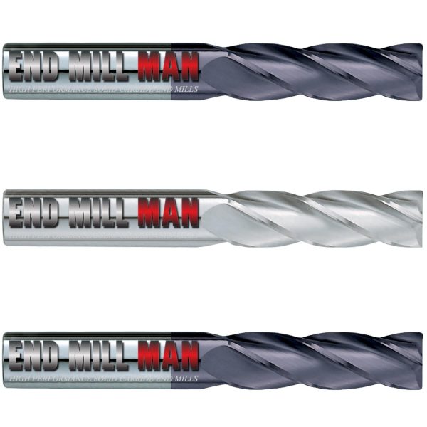 (3 Pack) 1  x 2-1 4  x 5  Long Square Carbide End Mill For Sale