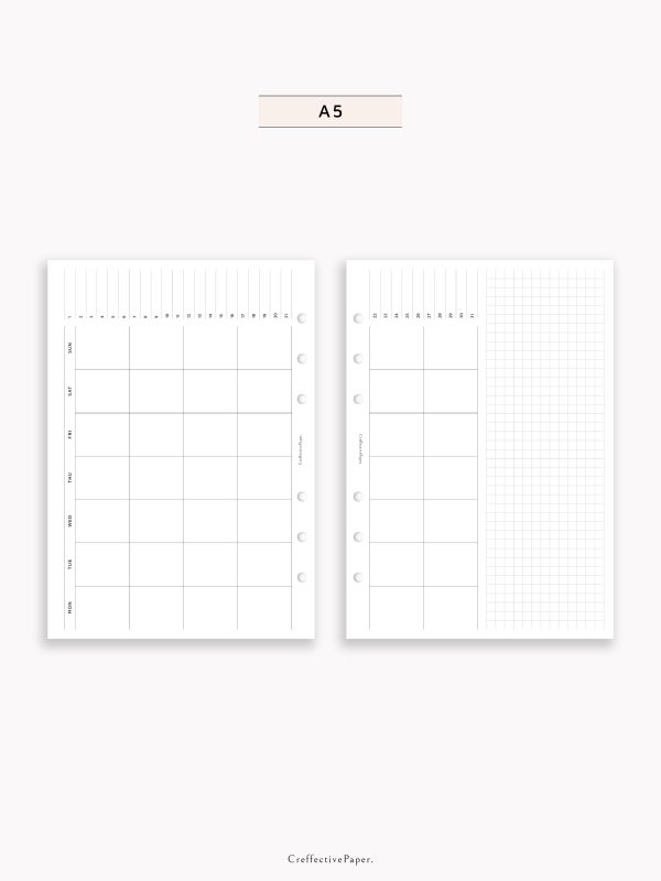 M129 | Horizontal Monthly Planner, MO2P Online