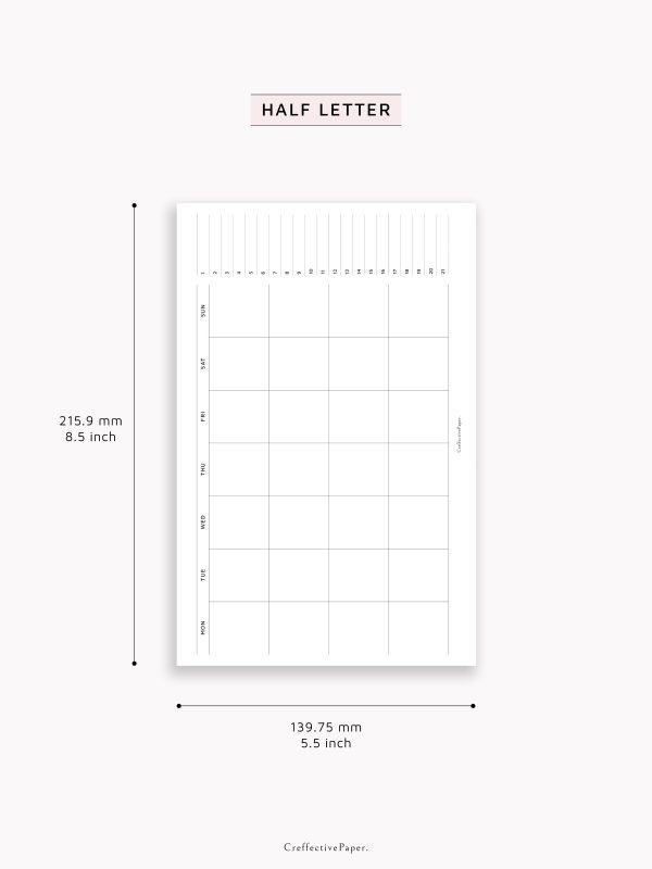 M129 | Horizontal Monthly Planner, MO2P Online