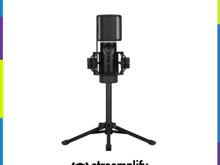 Streamplify MIC-48-RGB-TP-BK RGB Microphone With Tripod Black Supply