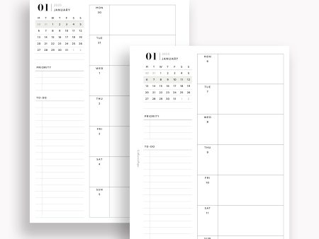 W108_GX_WO1P_2025 | 2025 Weekly Planner, Blank For Sale