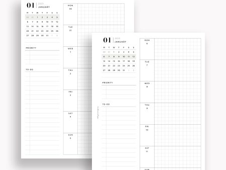 W108_G_WO1P_2025 | 2025 Weekly Planner, Grid For Sale