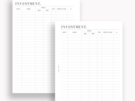 N143 | Investment Tracker Supply