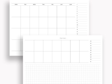 M129 | Horizontal Monthly Planner, MO2P Online