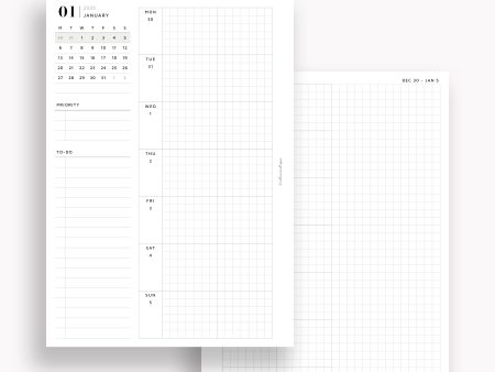 W108_G_WO2P_2025 | 2025 Weekly Planner, Grid Sale