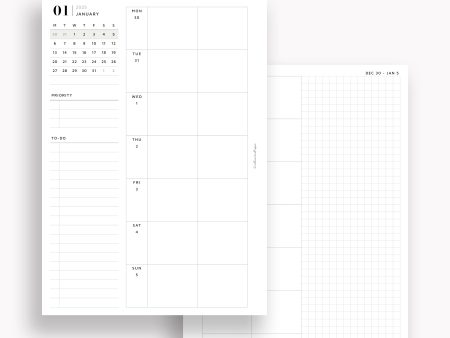 W108_GX_WO2P_2025 | 2025 Weekly Planner, Blank on Sale