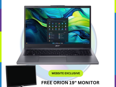 Acer A15-51P-33C3 Core 3 100U 8GB 512GB SSD 15.6  Shared Win11 H&S Grey | Free Monitor Discount