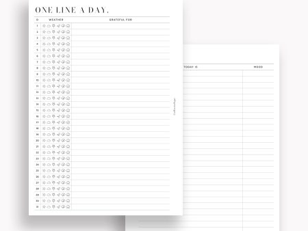 N141 | One Line A Day, Daily Journal For Sale