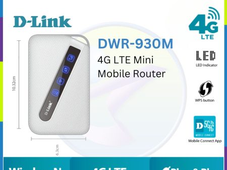 D-link DWR-930M 4G LTE Mobile Pocket Wifi Router MiFi Hotspot with Nano Sim Slot  up to 8 Devices Cheap