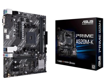 Asus Prime A520M-K DDR4 AM4 AVL mATX on Sale